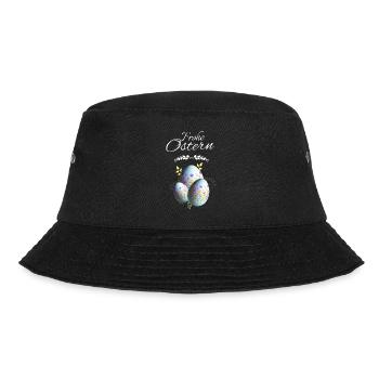 Blumen Ostereier Frohe Ostern - Bucket Hat - Schwarz - Vorne - Lela (165cm)