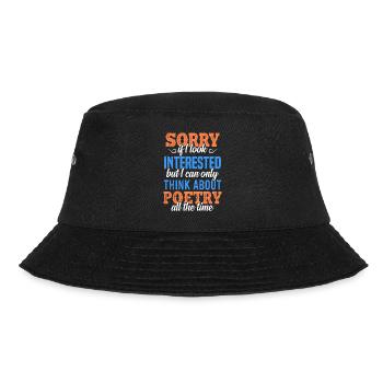 Poesie Buchliebhaber Poeten Buchliebe Bücher - Bucket Hat - Schwarz - Vorne - Lela (165cm)