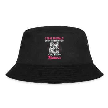 Malinois Belgischer Schäferhund Hund - Bucket Hat - Schwarz - Vorne - Lela (165cm)