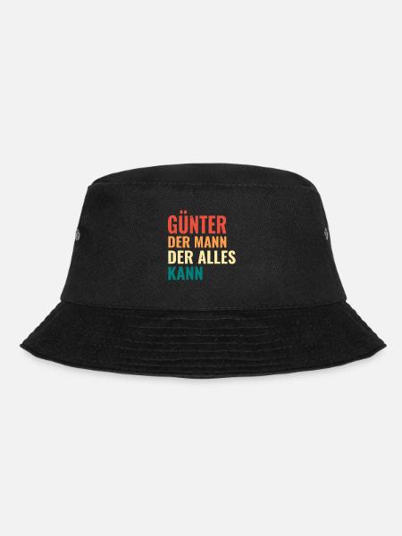 Günter Der Mann Der Alles Kann Vorname Günter - Bucket Hat - Schwarz