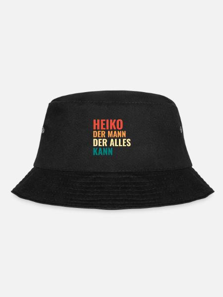 Heiko Der Mann Der Alles Kann Vorname Heiko - Bucket Hat - Schwarz