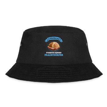 Leberkäs Bayern Leberkas Semmel Fleischkäse - Bucket Hat - Schwarz - Vorne - Lela (165cm)