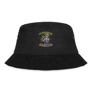 Garten Gartenarbeit Gärtner Skelett Spooky - Bucket Hat - Schwarz - Vorne - Lela (165cm)