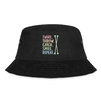 Swirl. Throw. Catch. Smile. Try again. Begged - Bucket Hat - black - Front - Lela (165cm)