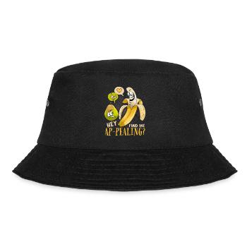 Bananen Witz, lustige Banane Appealing Wortspiel - Bucket Hat - Schwarz - Vorne - Lela (165cm)