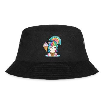Einhorn Magie für Kinder Eine Welt voller Fantasie - Bucket Hat - Schwarz - Vorne - Lela (165cm)