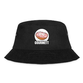 Mettbrötchen Gourmet Mettigel Mett - Bucket Hat - Schwarz - Vorne - Lela (165cm)