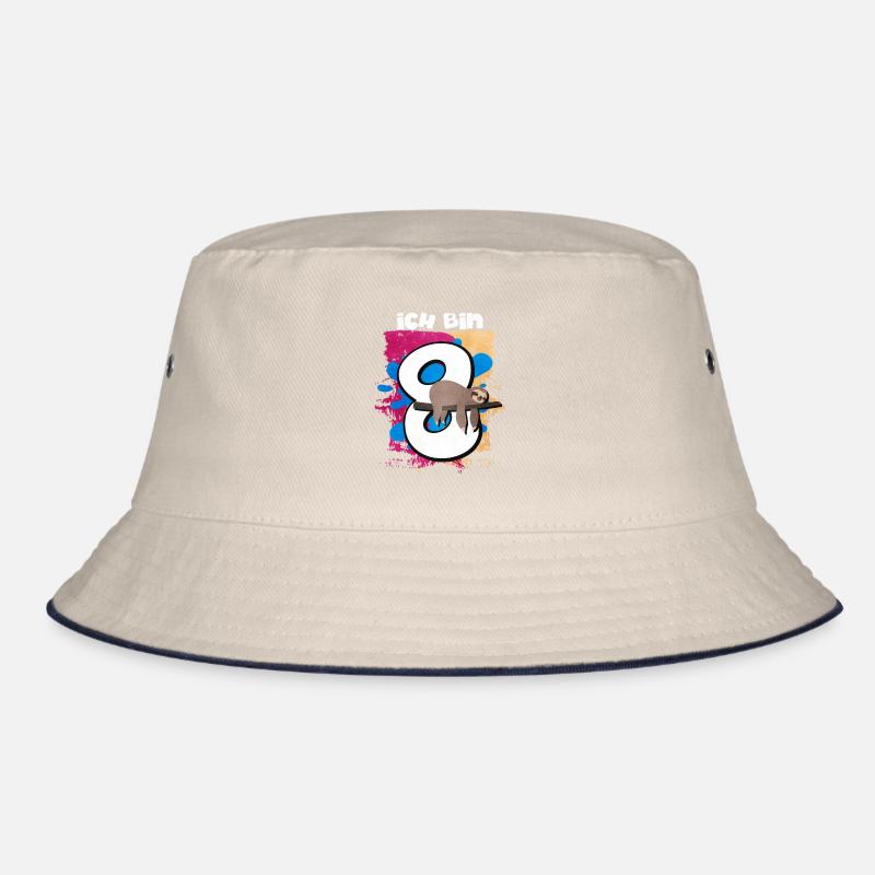 Ich Bin 8 Faultier Bucket Hat