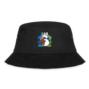 I am 6 sloth - Bucket Hat - black - Front - Lela (165cm)