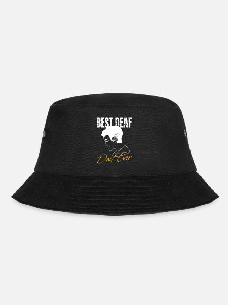 best deaf dad ever Design for a deaf father - Bucket Hat - Schwarz