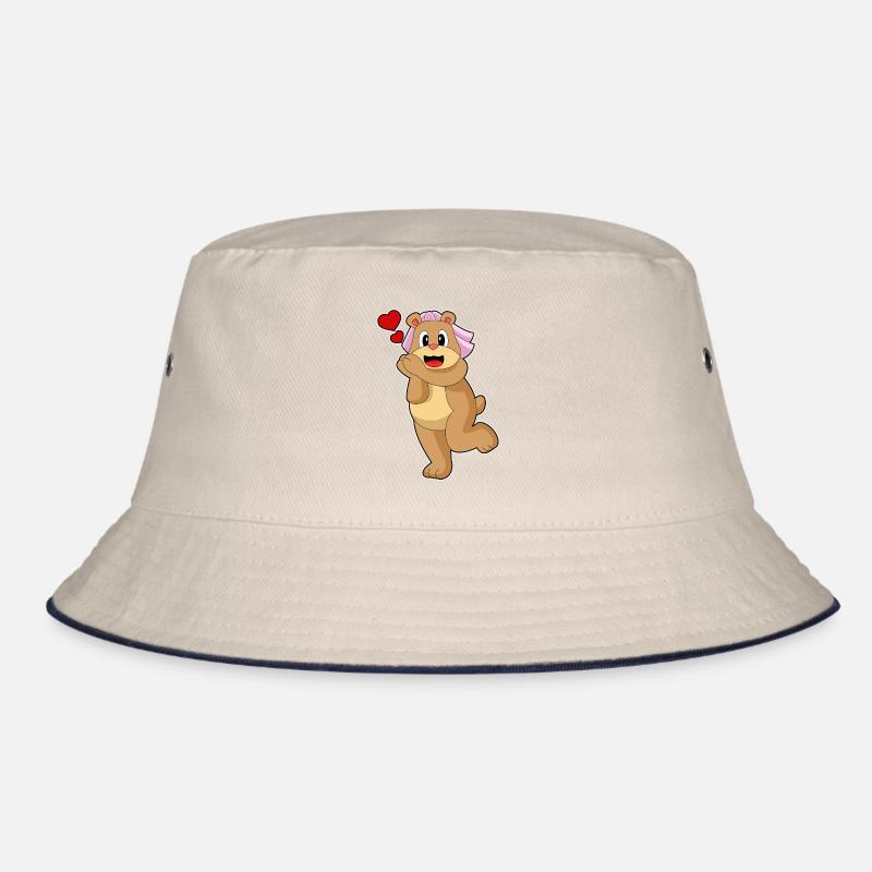 Bear Bride Veil Wedding Bucket Hat