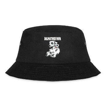 Dalmatiner Papa mit Dalmatiner Kind - Bucket Hat - Schwarz - Vorne - Lela (165cm)