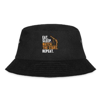 Eat Sleep Watch The Stars Repeat Cosmologist - Bucket Hat - black - Front - Lela (165cm)