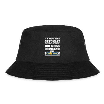 Schweden Gefühle Flagge Urlaub Geschenk - Bucket Hat - Schwarz - Vorne - Lela (165cm)
