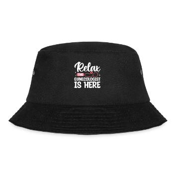 Relax The Gynecologist Is Here Gynecology OB/GYN - Bucket Hat - black - Front - Lela (165cm)