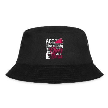 Cheerleading Act Like A Lady Cheer Like A Cheering - Bucket Hat - black - Front - Lela (165cm)