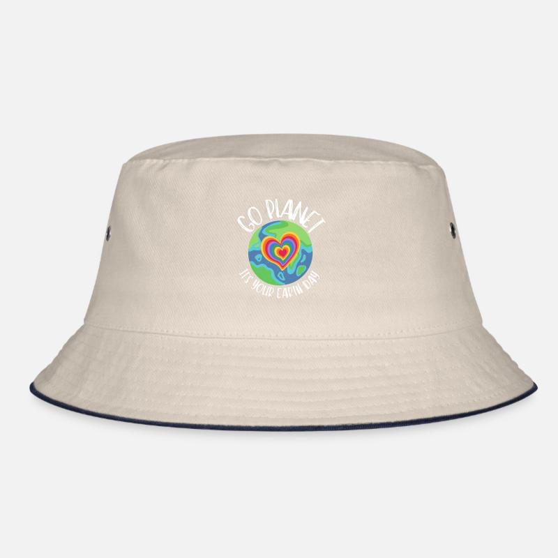 Go Planet It's Your Earth Day Rainbow Bucket Hat