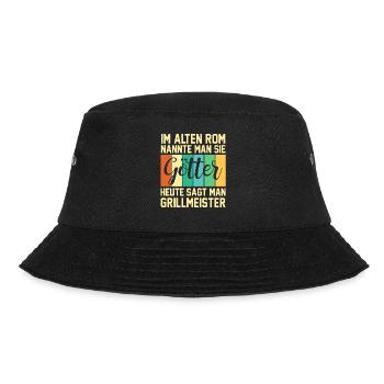 Grillparty Grillmeister Grill Grillen - Bucket Hat - Schwarz - Vorne - Lela (165cm)