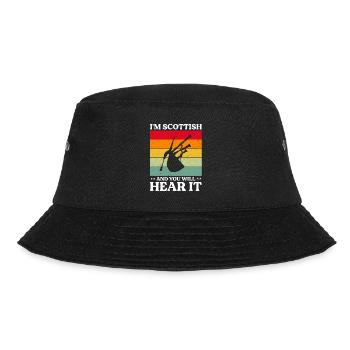 Bagpipe training and bagpipe playing - Bucket Hat - black - Front - Lela (165cm)