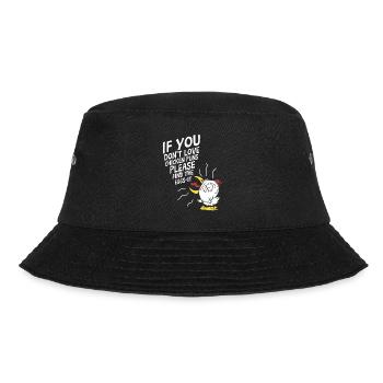 Funny Chicken Puns Eggs Farming Rooster Hen - Bucket Hat - black - Front - Lela (165cm)