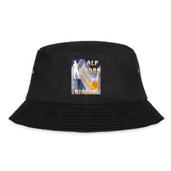 ALPHORN BLÄSER - Bucket Hat - Schwarz - Vorne - Lela (165cm)