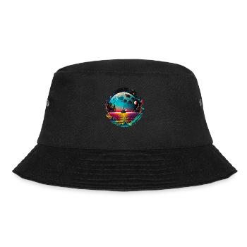 Fantasy Universum Planet Schiff Meer - Bucket Hat - Schwarz - Vorne - Lela (165cm)