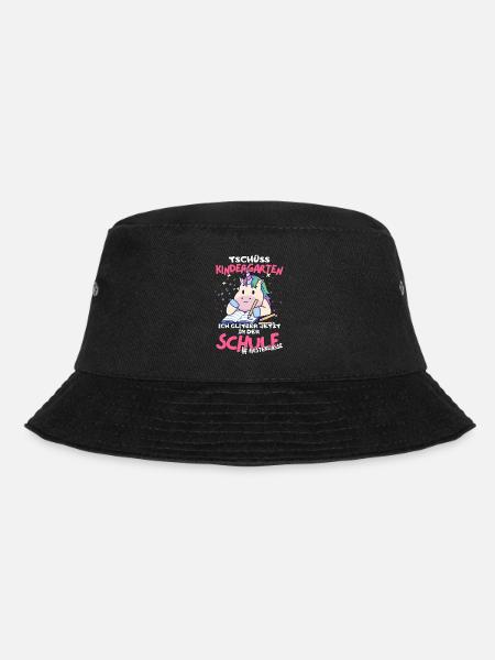 Einhorn Schultüte-Idee für Mädchen zur Einschulung - Bucket Hat - Schwarz
