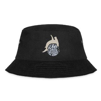Taucher Spruch für Hai-Fanatiker - Bucket Hat - Schwarz - Vorne - Lela (165cm)