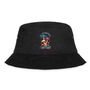 Shiitake Pilz Wald Pilz Shiitake Moral Vegan Umami - Bucket Hat - Schwarz - Vorne - Lela (165cm)