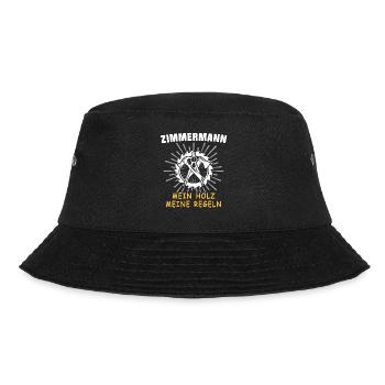 Zimmermann Zimmerer Zimmerleute - Bucket Hat - Schwarz - Vorne - Lela (165cm)