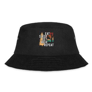 Eat Sleep Get High Repeat Arboriculture A - Bucket Hat - black - Front - Lela (165cm)