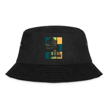 Organ Retro Organ Player Organist - Bucket Hat - black - Front - Lela (165cm)