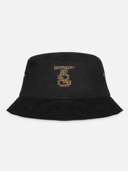 Süßes 8. Geburtstagsgeschenk 8 Jahre altes Blockgebäude - Bucket Hat - Schwarz
