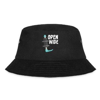 Open Wide Krankenschwester Anästhesie Anästhesist - Bucket Hat - Schwarz - Vorne - Lela (165cm)