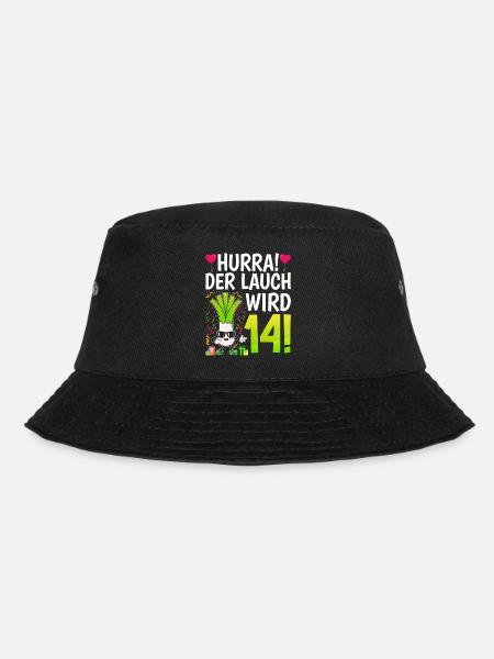 Hurra der Lauch wird 14 - Bucket Hat - Schwarz