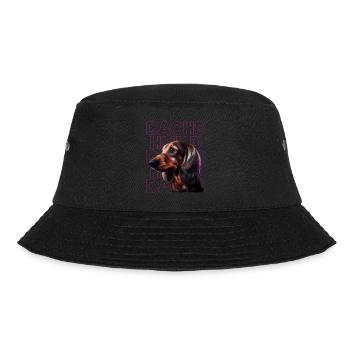 Rauhaardackel Dachshund Hund Hunde Welpe Dackel - Bucket Hat - Schwarz - Vorne - Lela (165cm)