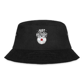 Just tell me you Bought more Vinyl Record - Bucket Hat - black - Front - Lela (165cm)