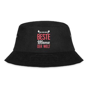 Die Beste Mama der Welt weltbeste Mama Muttertag - Bucket Hat - Schwarz - Vorne - Lela (165cm)