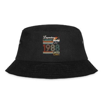 January 1988. Birthday present January 1988. - Bucket Hat - black - Front - Lela (165cm)