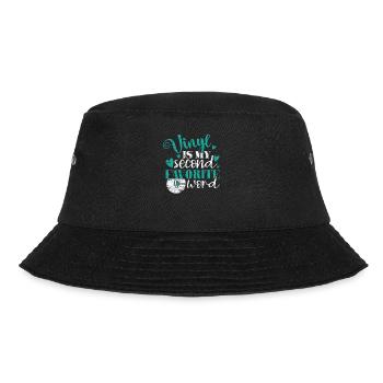 Vinyl Is my second Favorite V-Word Music - Bucket Hat - black - Front - Lela (165cm)