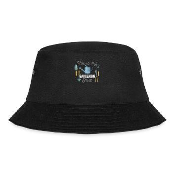 Dies ist mein Gartenarbeit Shirt lustig Gärtner - Bucket Hat - Schwarz - Vorne - Lela (165cm)