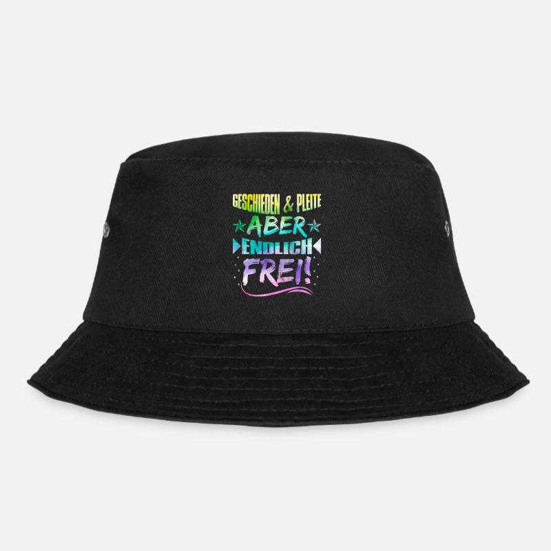 Geschieden und Pleite aber Frei Scheidungsparty - Bucket Hat - Schwarz
