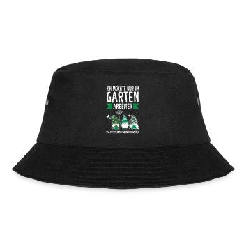Garten-arbeit Gnome Gärtnerei Geschenk - Bucket Hat - Schwarz - Vorne - Lela (165cm)