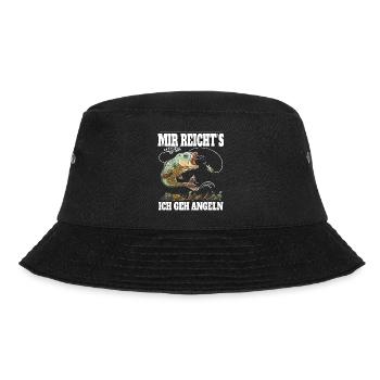 Mir reicht´s ich geh Angeln! - Bucket Hat - Schwarz - Vorne - Lela (165cm)