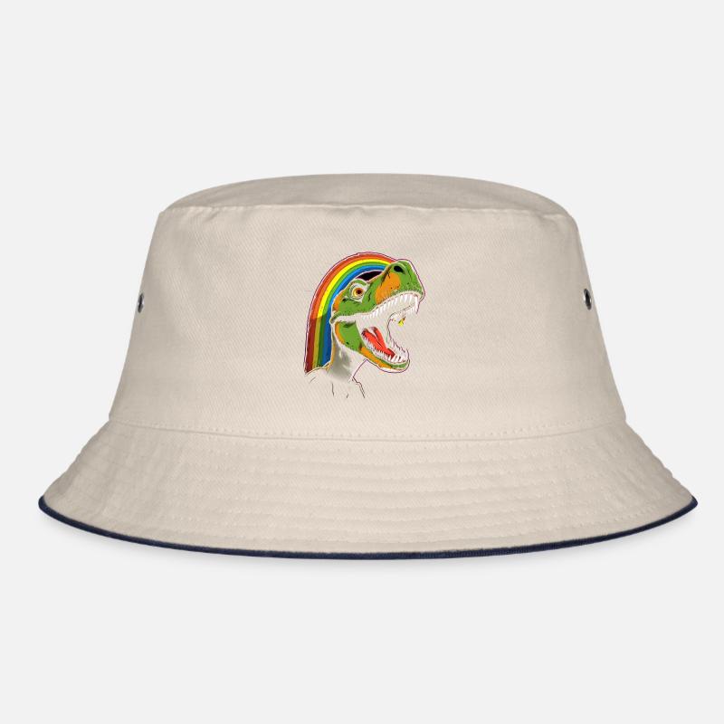Rainbow Tyrannosaurus Bucket Hat