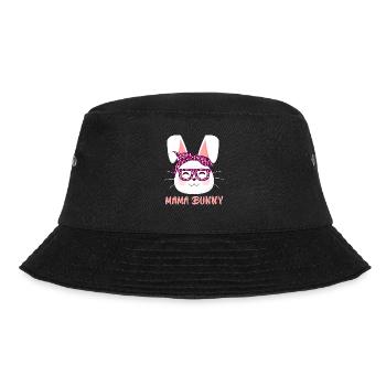 Mom Rabbit Rabbit Face Cool Easter Bunny Mom - Bucket Hat - black - Front - Lela (165cm)