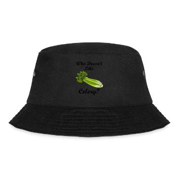 Celery Food Vegetable Delicious Leek - Bucket Hat - black - Front - Lela (165cm)