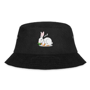 Rabbit with carrot sleeps rabbit rabbit - Bucket Hat - black - Front - Lela (165cm)