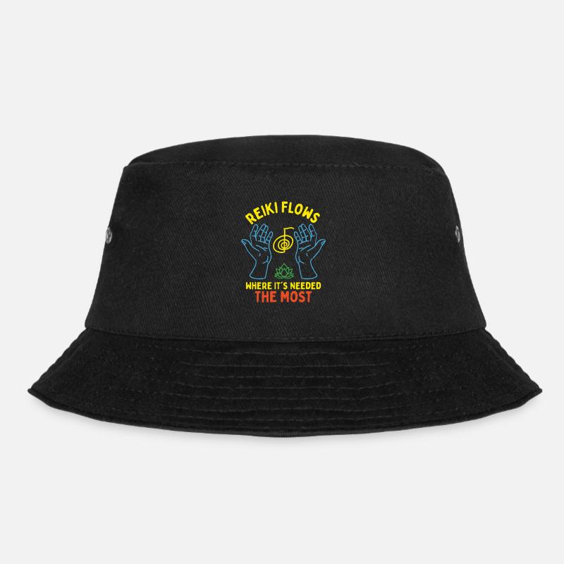 Reiki Flows Where It's Needed The Most - Bucket Hat - Schwarz