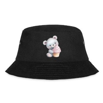 Teddy Bear Cupcake - Bucket Hat - black - Front - Lela (165cm)